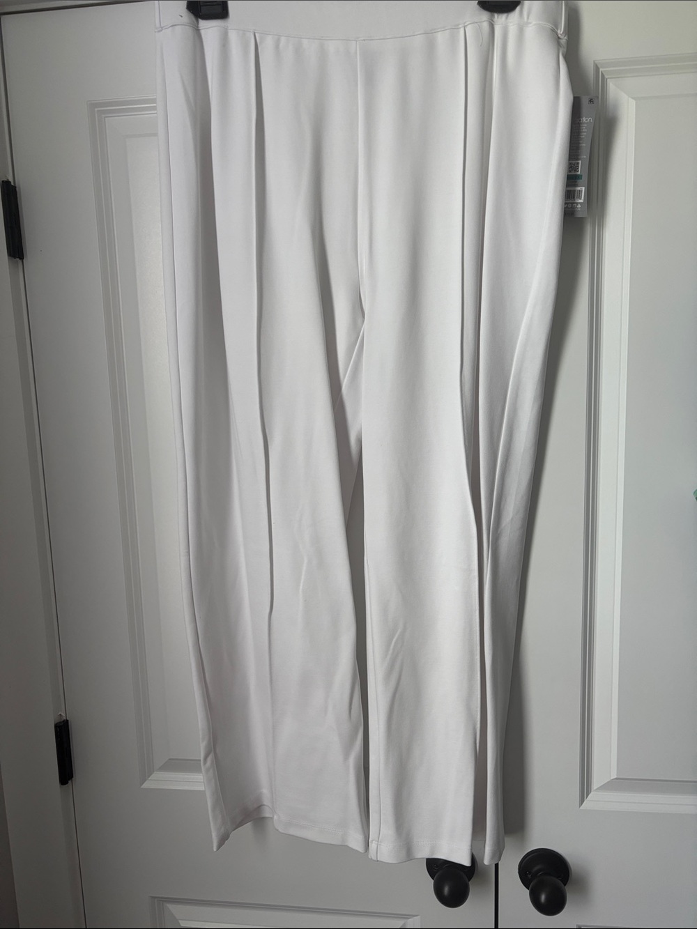 Slim-Sation Wide-Leg Women's Pants in White Size 0X